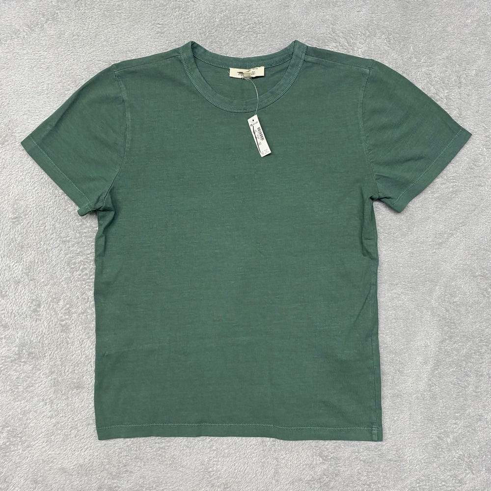 J Crew Shirt Womens 2XS Green Vintage Cotton Crewneck Short Sleeve Tee NS581 XXS - Picture 2 of 8